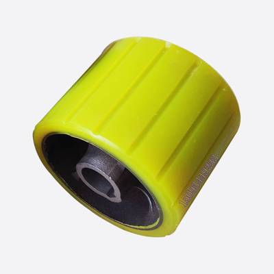 滾筒式攪拌機(jī)聚氨酯膠輪 黃色牛筋膠皮掛膠膠輪 優(yōu)質(zhì)耐磨不脫膠 摩擦托輪